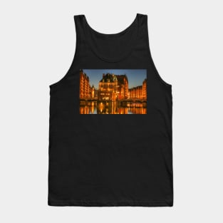 Wasserschlösschen, dusk, Speicherstadt, Hafencity, Hamburg, Germany, Europe Tank Top